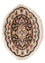 Perserteppich - Täbriz - Royal oval - 68 x 48 cm - schwarz