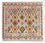Kelim Teppich - Splash quadratisch - 154 x 143 cm - mehrfarbig