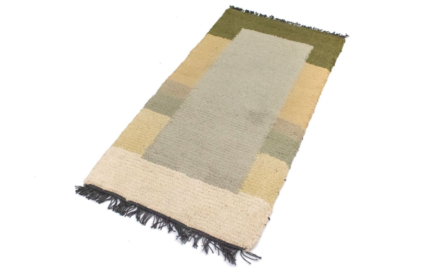 Nepal Teppich 140 x 70 cm - grau