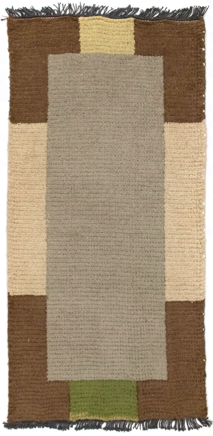 Nepal Teppich 140 x 70 cm - grau