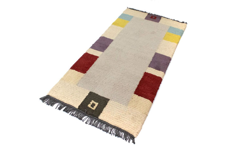 Nepal Teppich 140 x 70 cm - beige