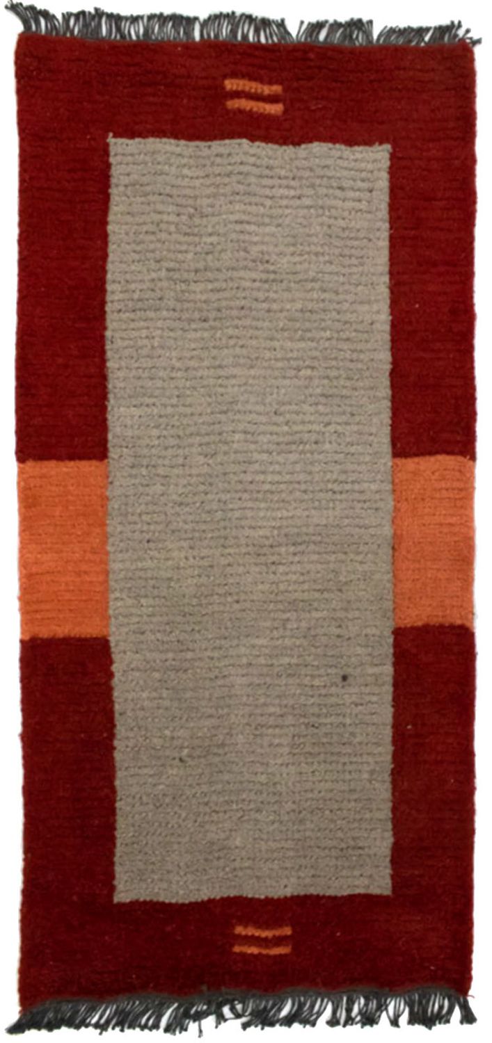 Nepal Teppich 140 x 70 cm - grau