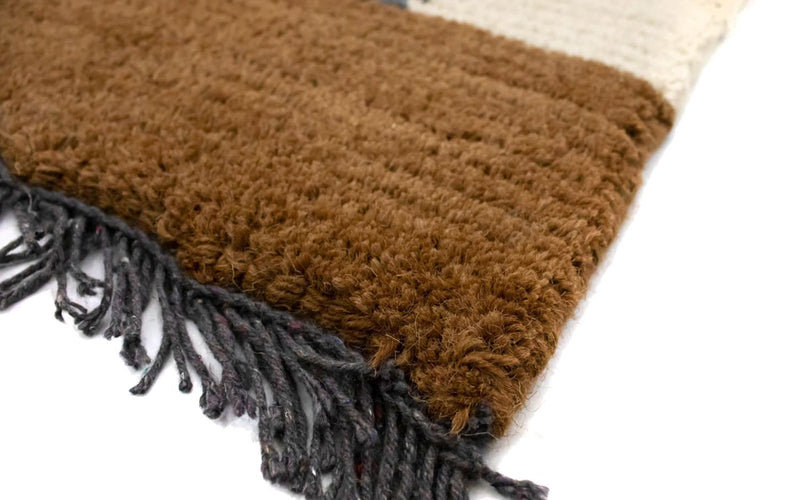 Nepal Teppich 140 x 70 cm - grau