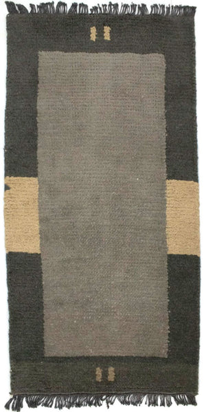 Nepal Teppich 140 x 70 cm - grau