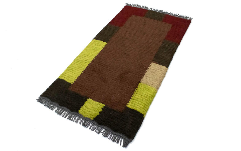 Nepal Teppich 140 x 70 cm - braun