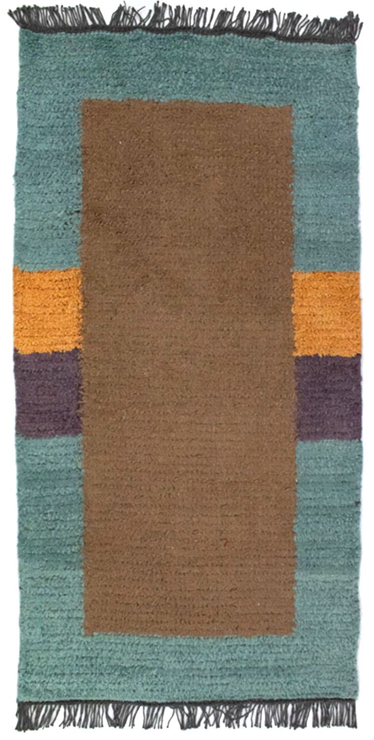 Nepal Teppich 140 x 70 cm - braun