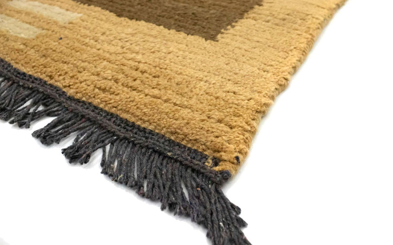 Nepal Teppich 140 x 70 cm - braun