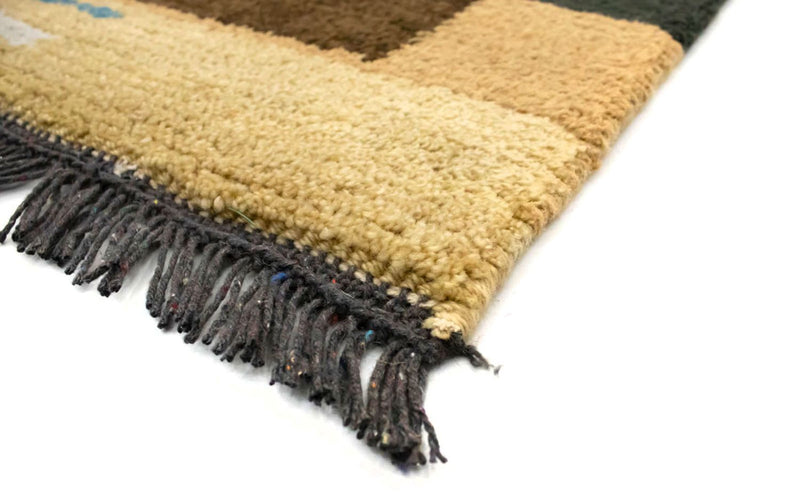 Nepal Teppich 140 x 70 cm - braun