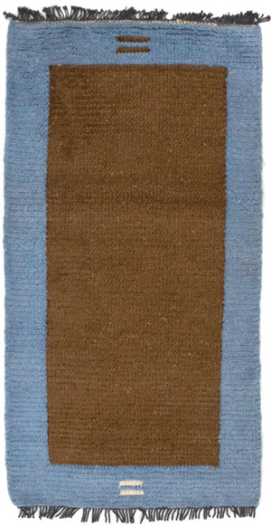 Nepal Teppich 140 x 70 cm - braun