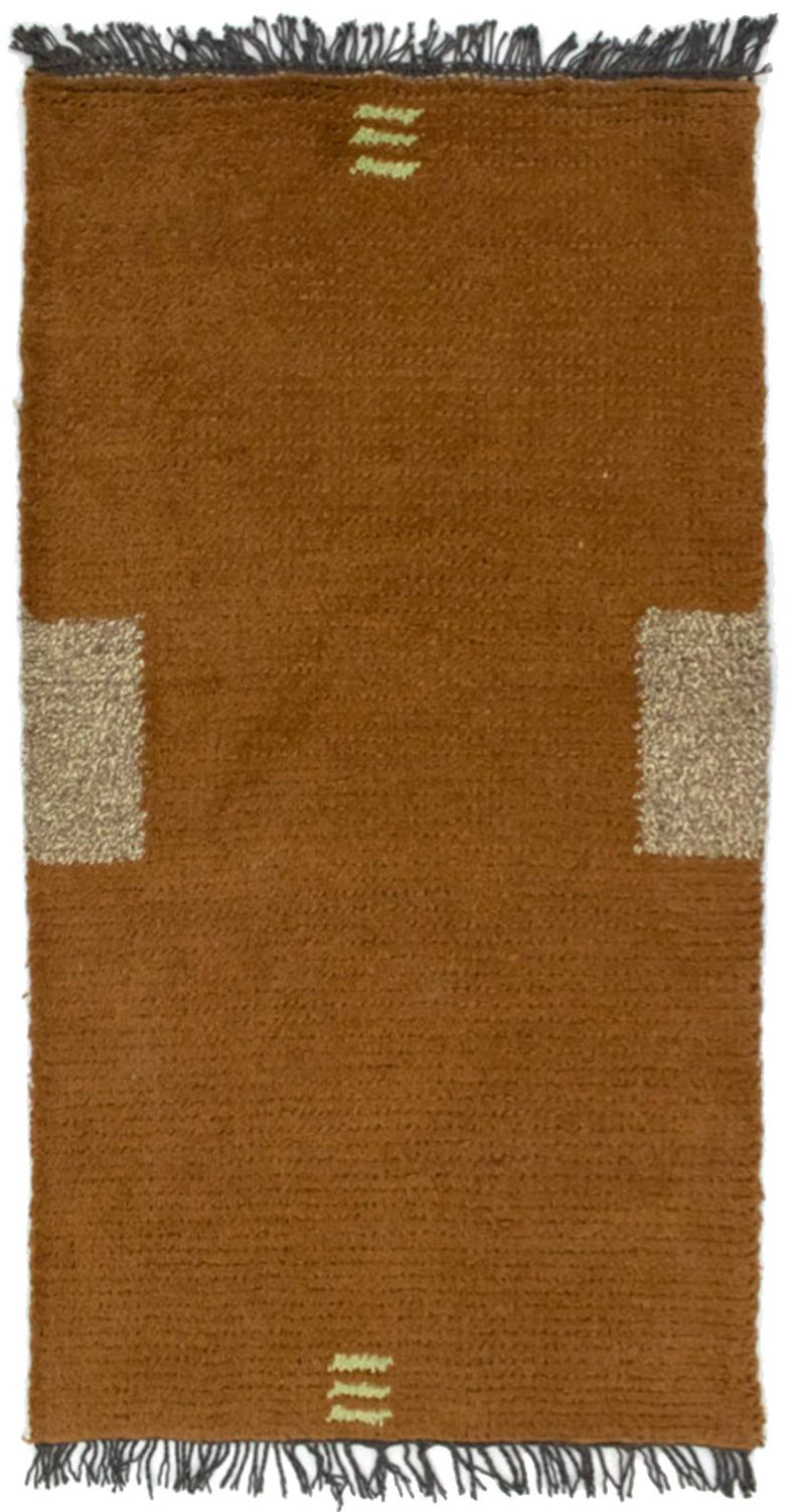 Nepal Teppich 140 x 70 cm - braun