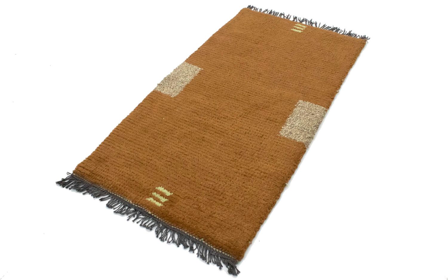 Nepal Teppich 140 x 70 cm - braun
