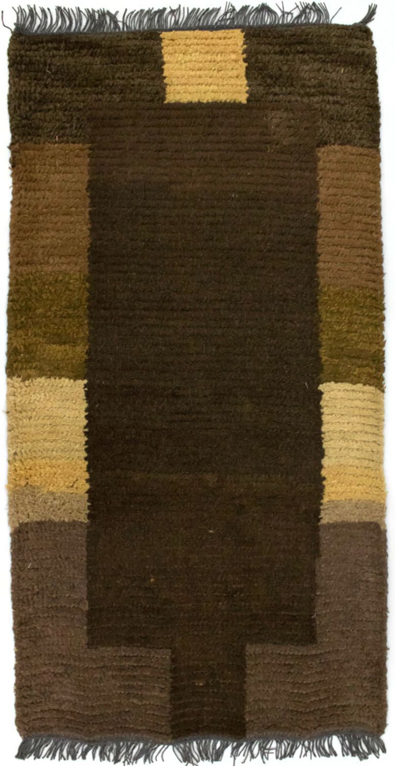 Nepal Teppich 140 x 70 cm - braun