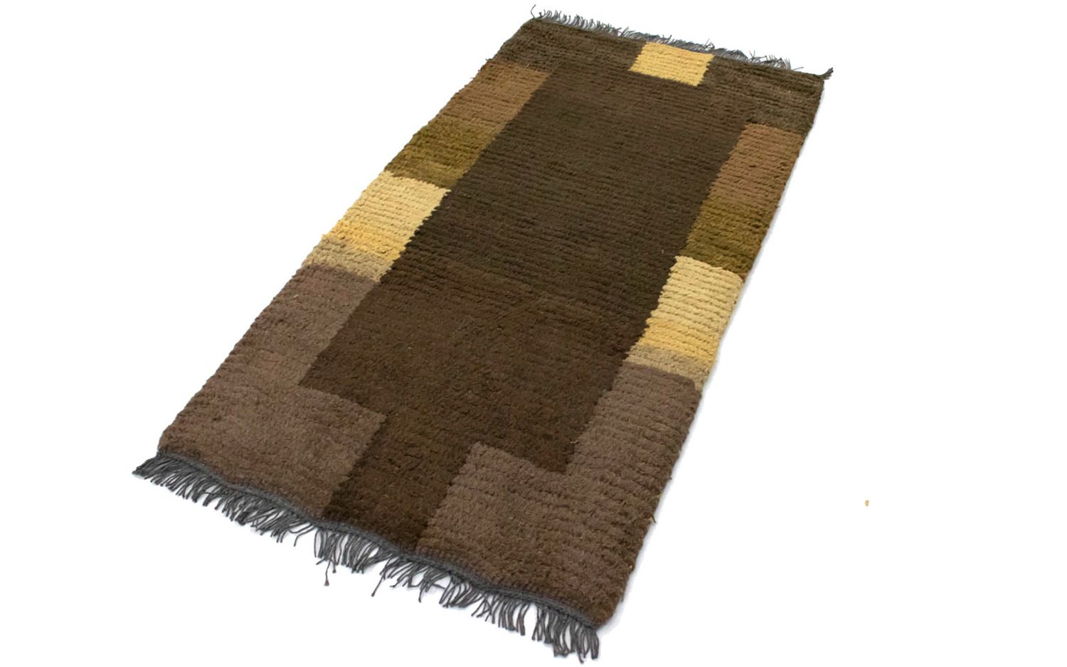 Nepal Teppich 140 x 70 cm - braun
