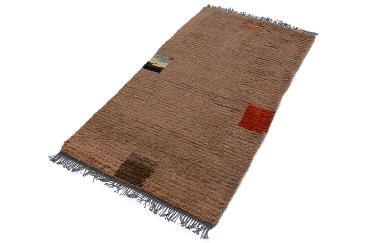 Nepal Teppich 140 x 70 cm - braun