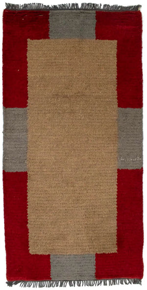 Nepal Teppich 140 x 70 cm - braun