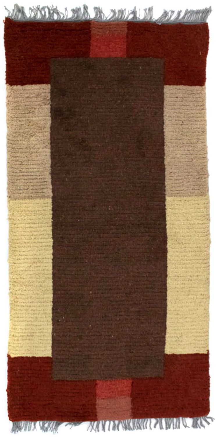 Nepal Teppich 140 x 70 cm - braun