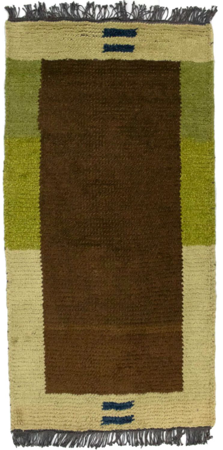 Nepal Teppich 140 x 70 cm - braun