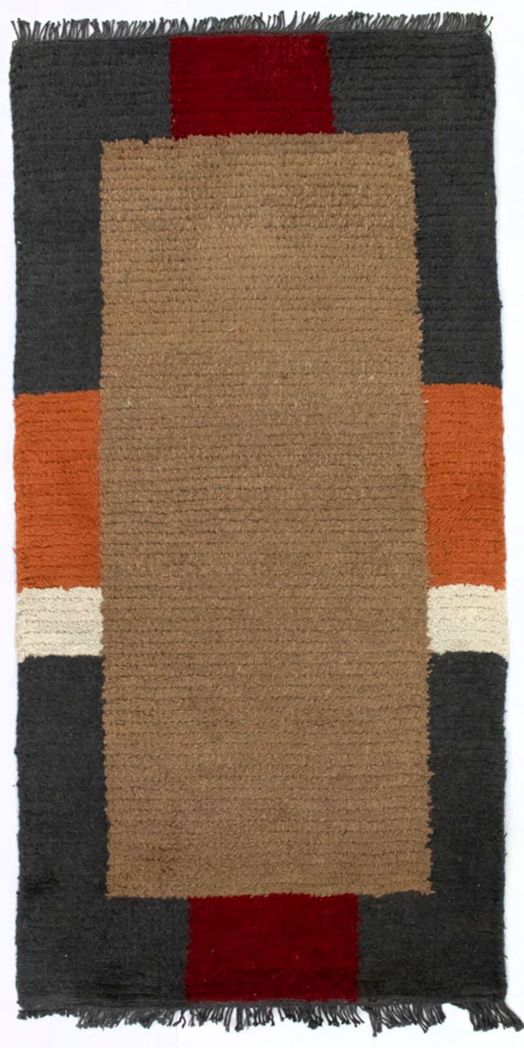 Nepal Teppich 140 x 70 cm - braun
