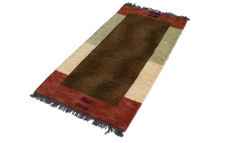 Nepal Teppich 140 x 70 cm - braun