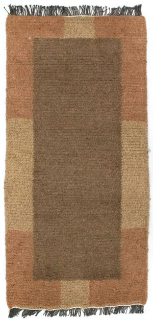Nepal Teppich 140 x 70 cm - braun
