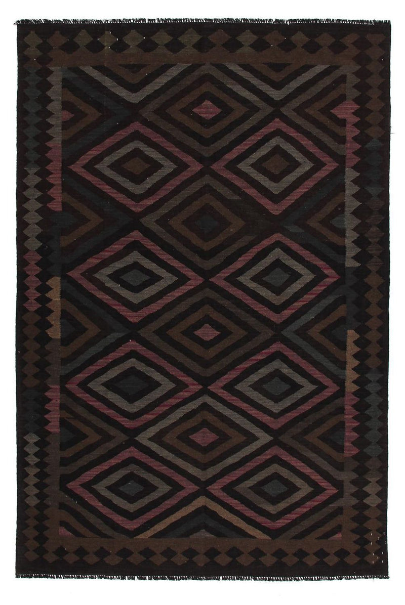 Kelim Teppich - Splash 240 x 166 cm - schwarz