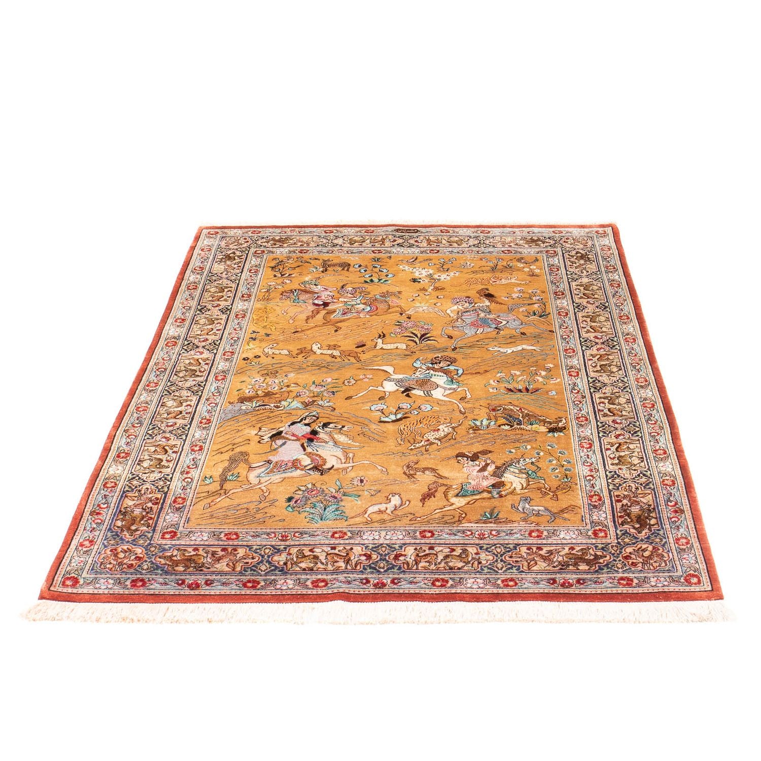 Seidenteppich - Ghom Seide - Premium 156 x 100 cm Teppichbrücke