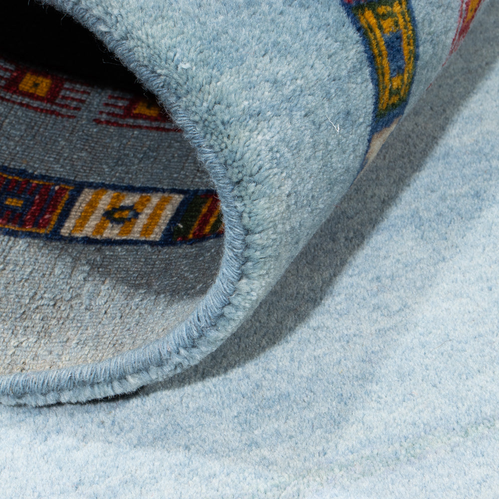 Gabbeh Teppich - Loribaft Perser - 174 x 126 cm - hellblau