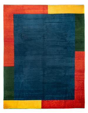 Gabbeh Teppich - Indus - 387 x 297 cm - blau
