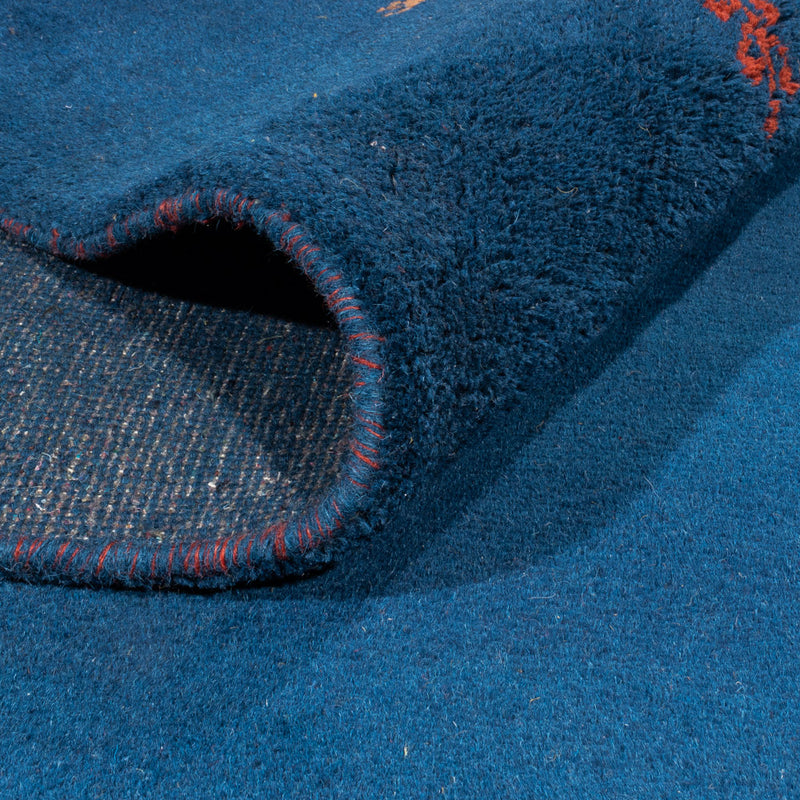 Gabbeh Teppich - Indus - 396 x 293 cm - blau