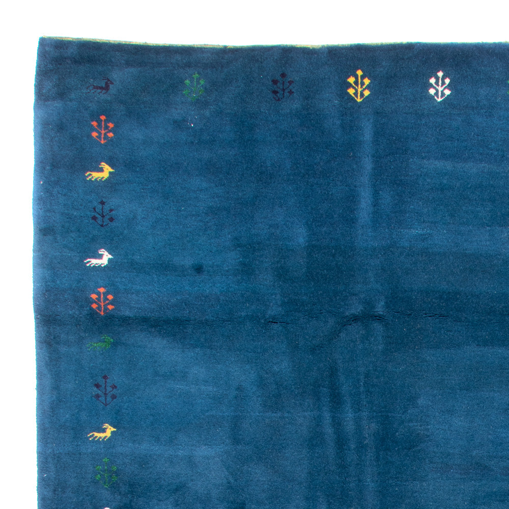 Gabbeh Teppich - Indus - 395 x 313 cm - blau
