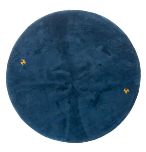 Gabbeh Teppich - Indus rund  - 190 x 190 cm - blau