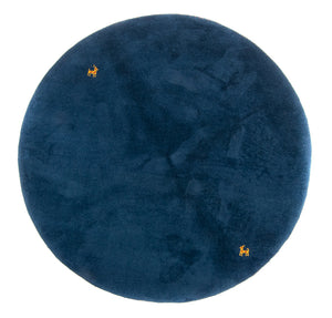 Gabbeh Teppich - Indus rund  - 189 x 189 cm - blau