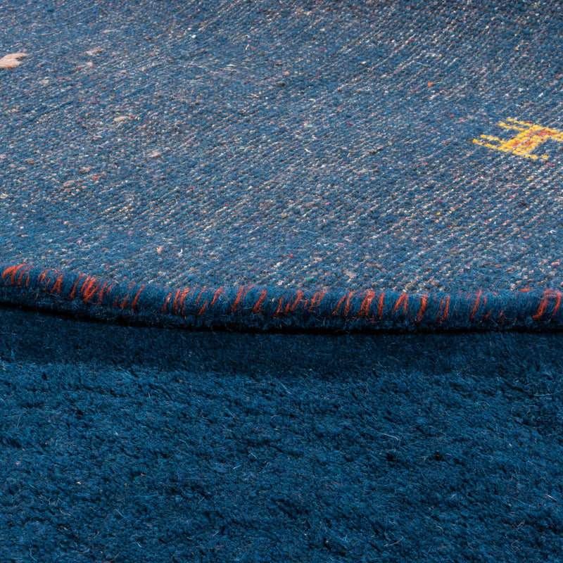 Gabbeh Teppich - Indus rund  - 189 x 189 cm - blau