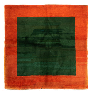Gabbeh Teppich - Indus quadratisch  - 205 x 196 cm - grün