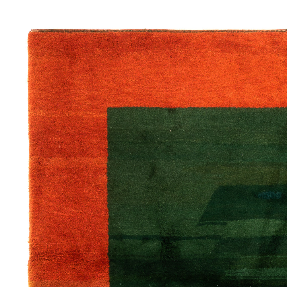 Gabbeh Teppich - Indus quadratisch  - 205 x 196 cm - grün