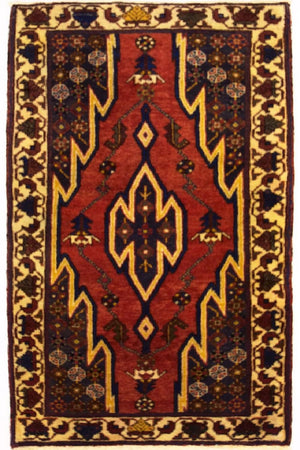Perserteppich - Nomadic 135 x 85 cm - rot