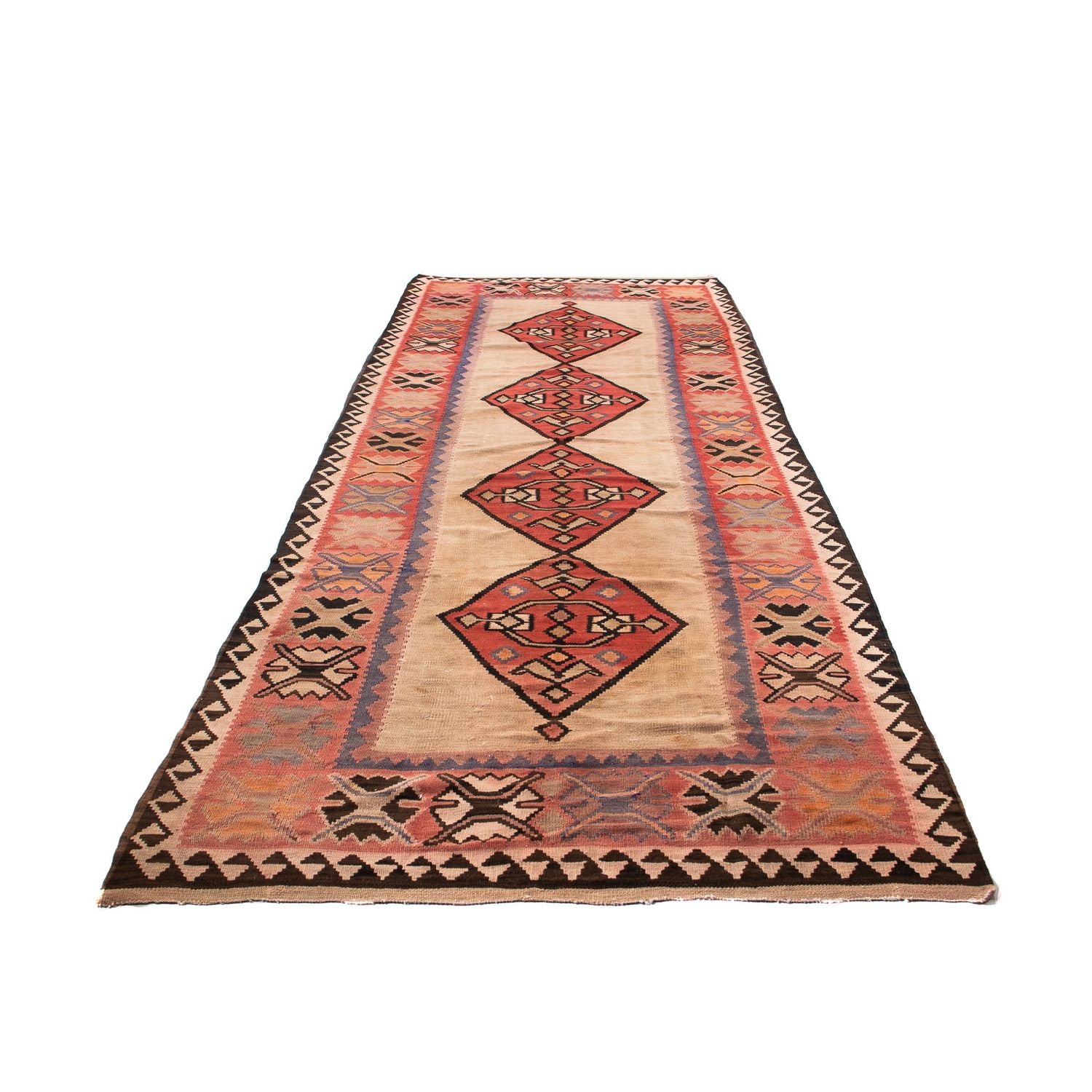 Kelim Teppich - Old 360 x 155 cm - mehrfarbig