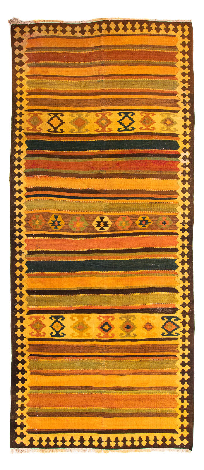 Kelim Teppich - Old 355 x 160 cm - mehrfarbig