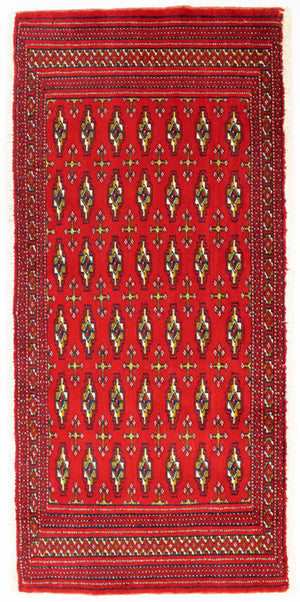 Turkaman Teppich 100 x 50 cm - rot