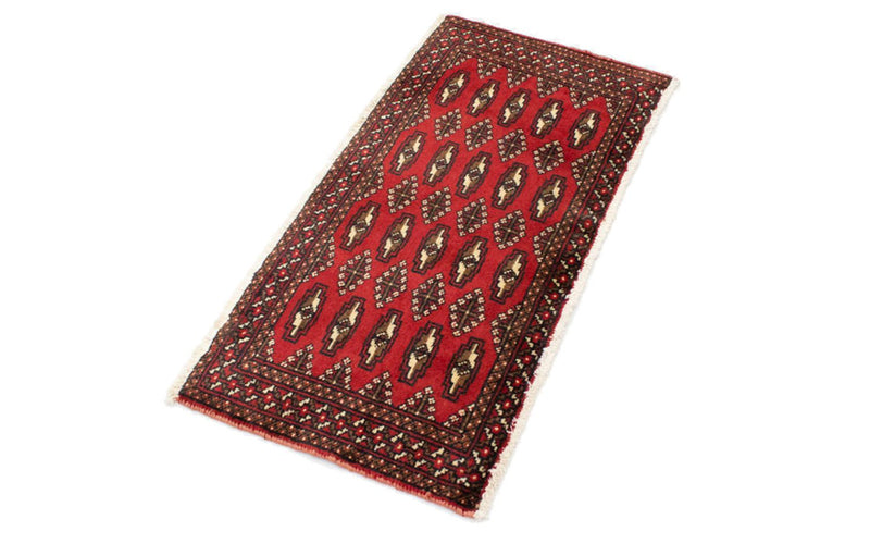 Turkaman Teppich 100 x 50 cm - rot