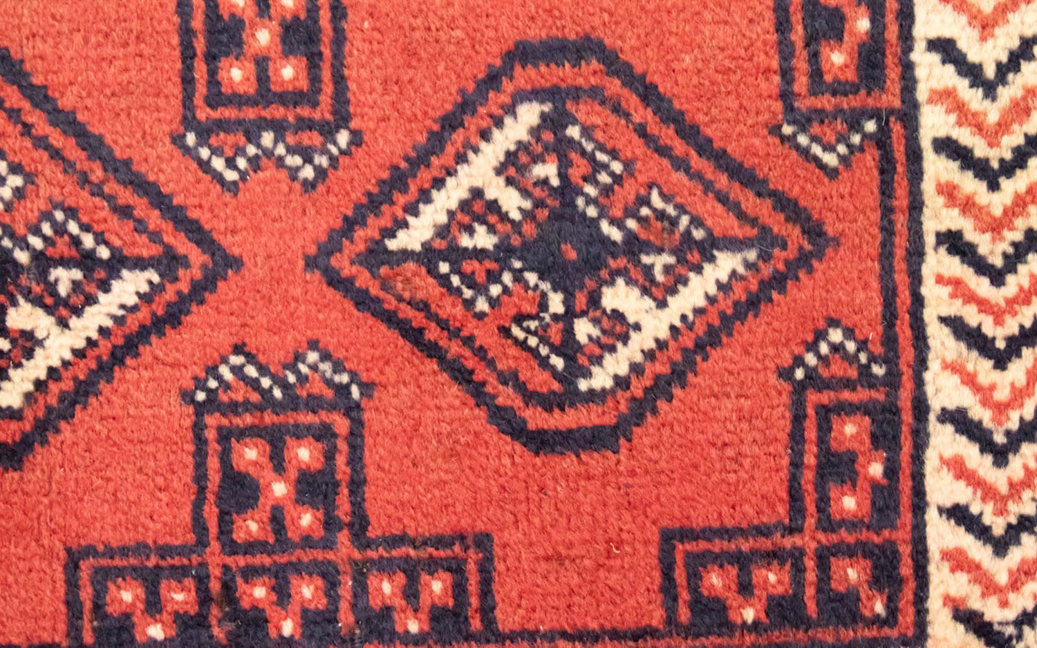 Turkaman Teppich 100 x 50 cm - rot