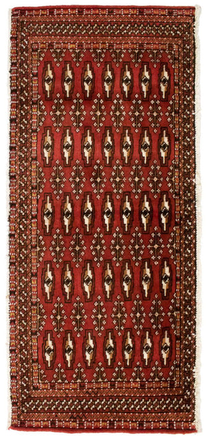 Turkaman Teppich 130 x 60 cm - rot
