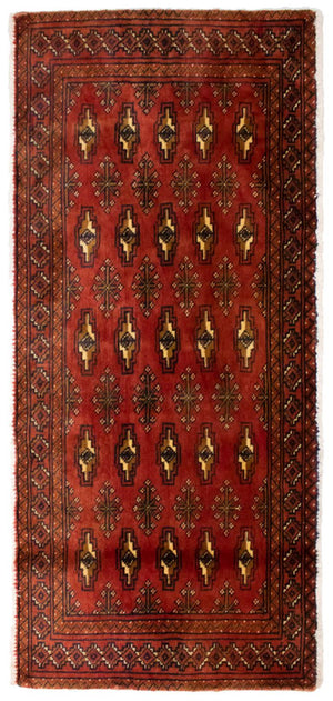 Turkaman Teppich 130 x 60 cm - rost