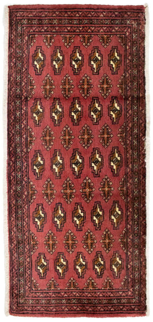 Turkaman Teppich 130 x 60 cm - hellrot