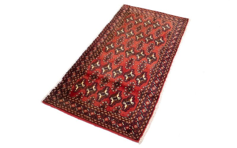 Turkaman Teppich 130 x 60 cm - rot