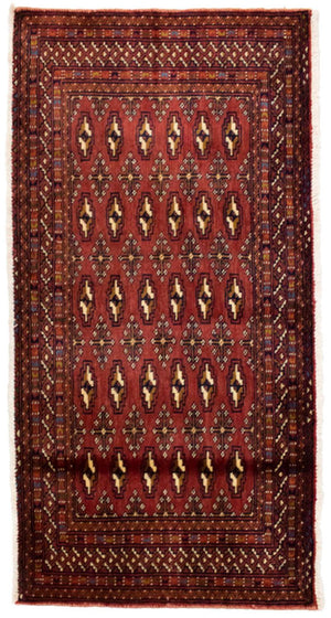 Turkaman Teppich 130 x 60 cm - rot