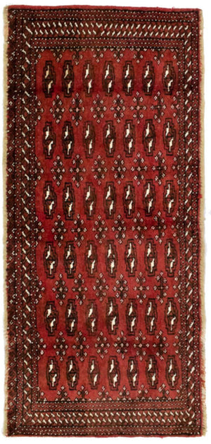 Turkaman Teppich 130 x 60 cm - rot
