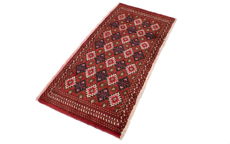 Turkaman Teppich 130 x 60 cm - rot