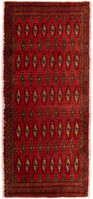 Turkaman Teppich 130 x 60 cm - rot