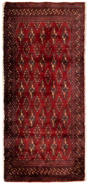 Turkaman Teppich 130 x 60 cm - rot